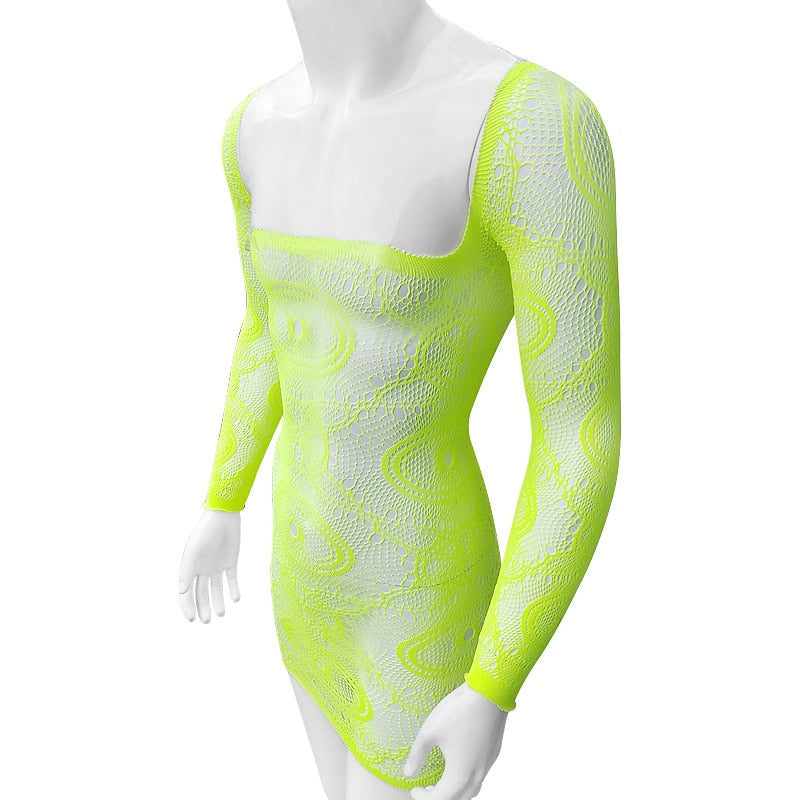 Men's Bodycon See-Through Dress