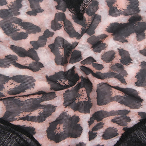 Plus Size Leopard Teddy Bodysuits