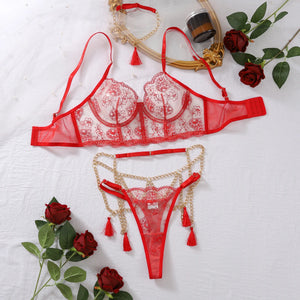 Romantic Bustier Set with Tasle Garter