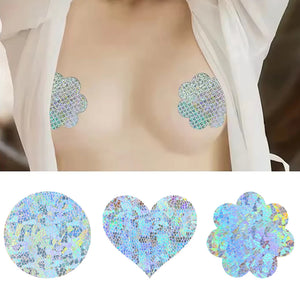 5 Piece Disposable Glitter Nipple Pasties