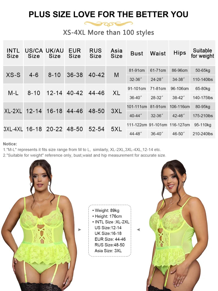 Plus Size Fit Leotard Bodysuits